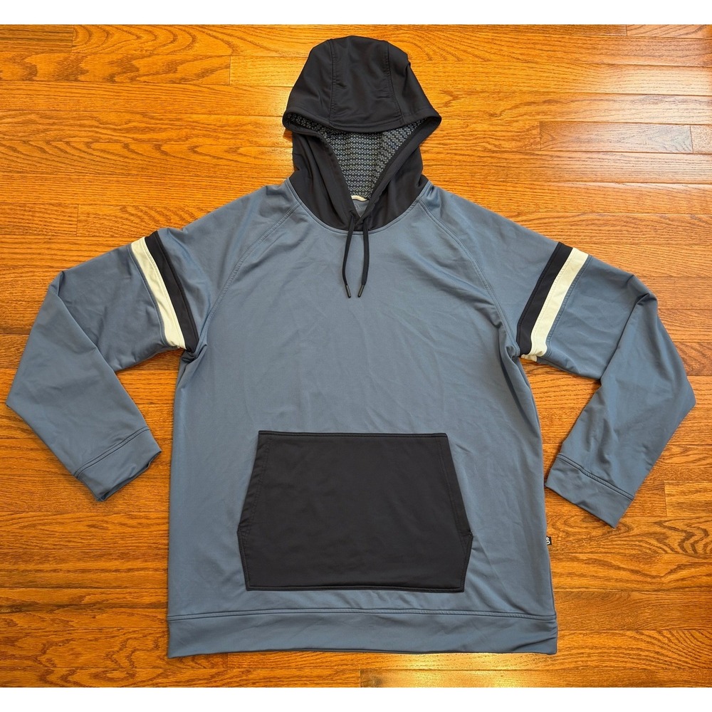 Swannies Golf Hoodie Mens XL Blue Performance Athletic Activewear Pullover